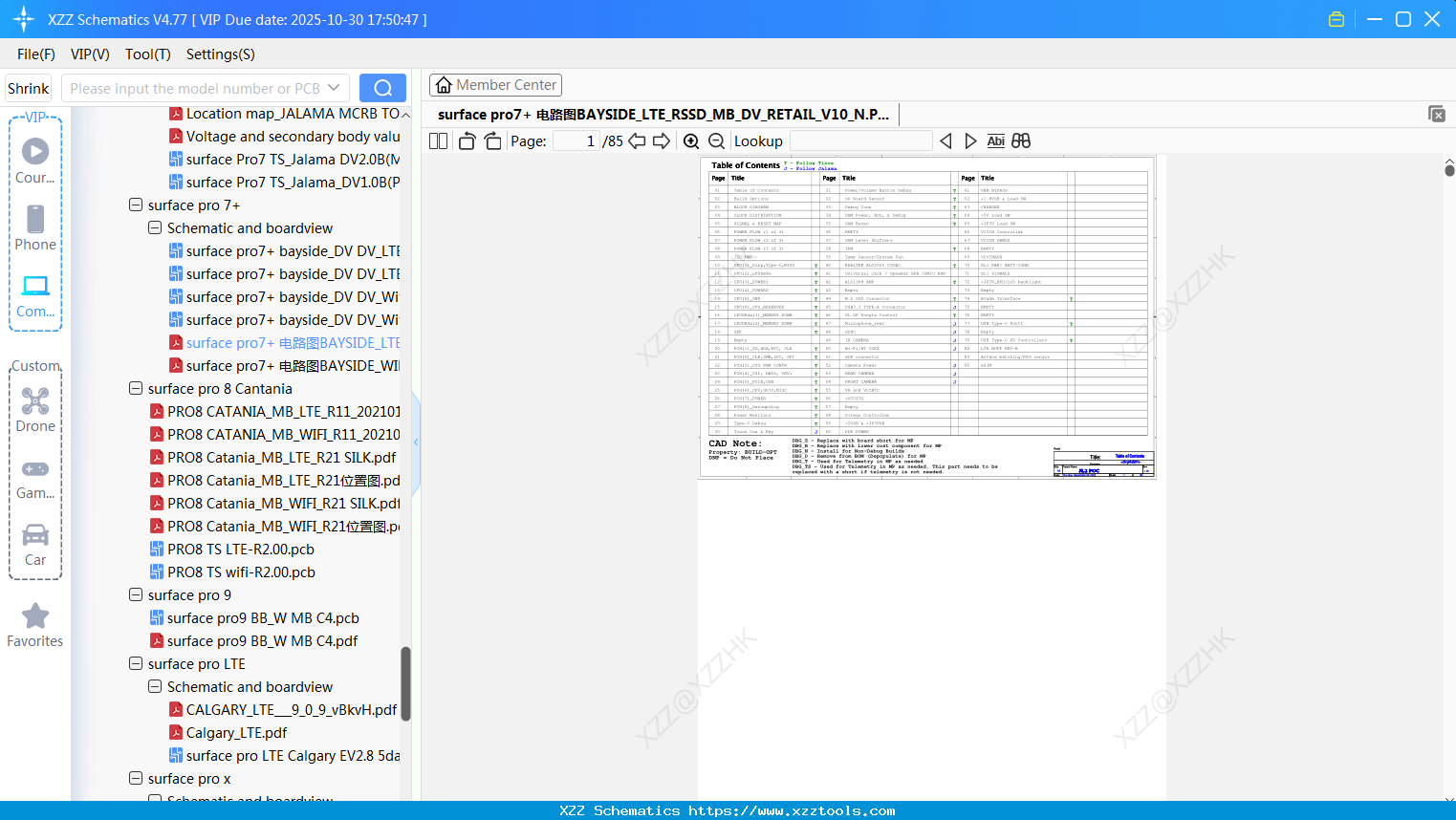 Laptop Surface Pro7+ 电路图BAYSIDE_LTE_RSSD_MB_DV_RETAIL_V10_N